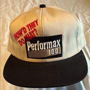 Pennzoil Performax 100 hat , very mint , leather strap , OS , $10